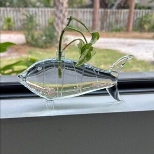 Handblown Glass Fish for plants starters
